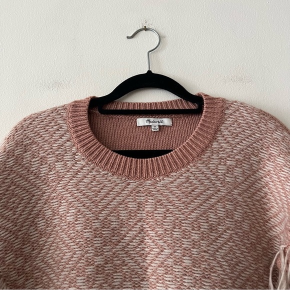 Madewell Reverse-Diamond Fringe Pullover Sweater - Picture 3 of 6